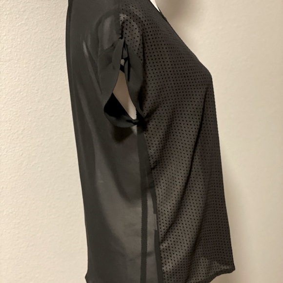 Women's Size M, MNG Basics Sheer Blouse w/Polka Dot Details in front - Picture 2 of 4